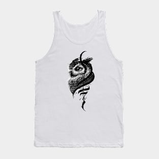 Owl bird lettering Tank Top